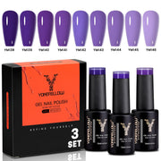 Purple Series-3 Colors Gel Polish Set