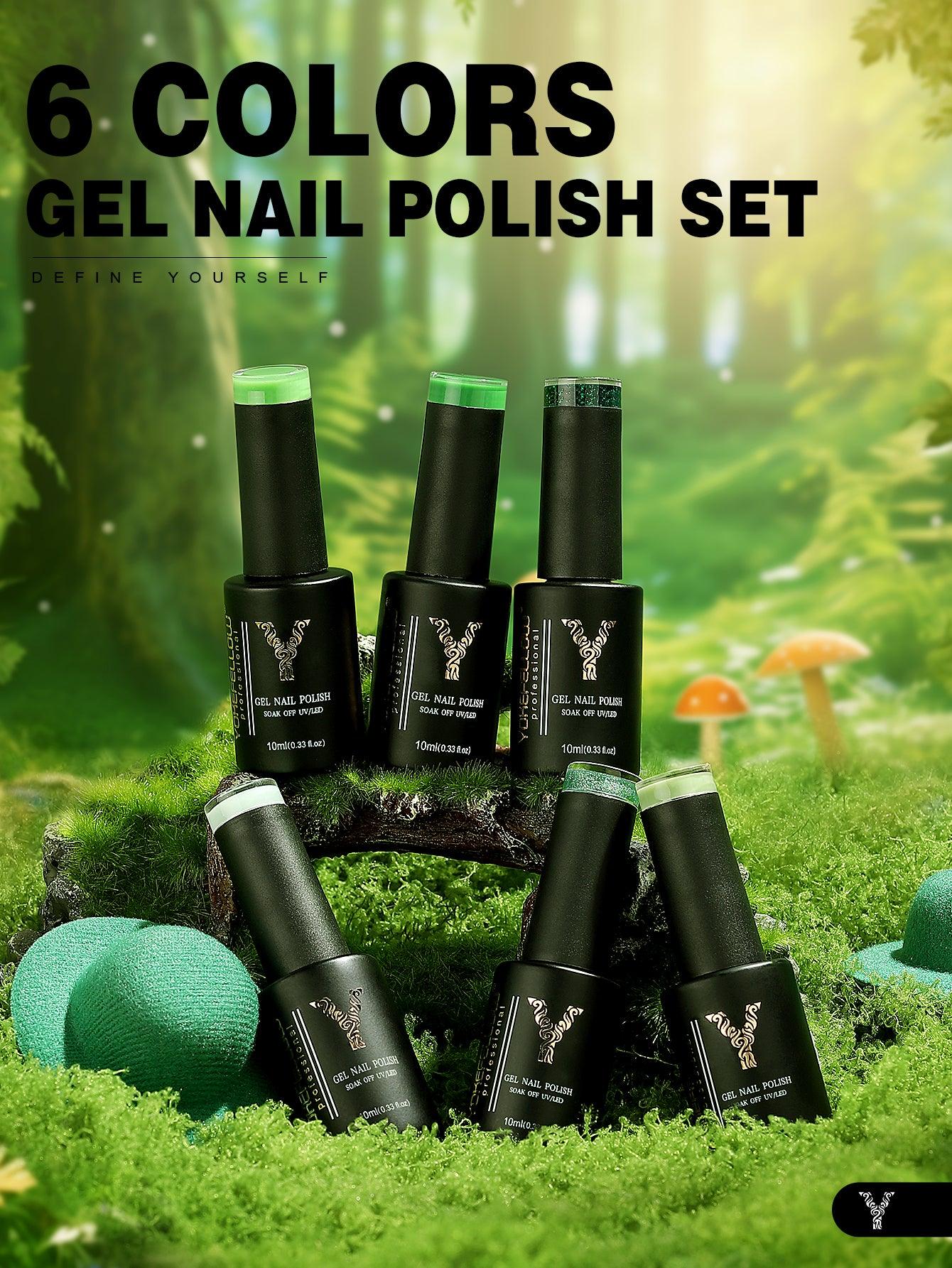 Ensemble de vernis gel Green Jelly Series-6 couleurs