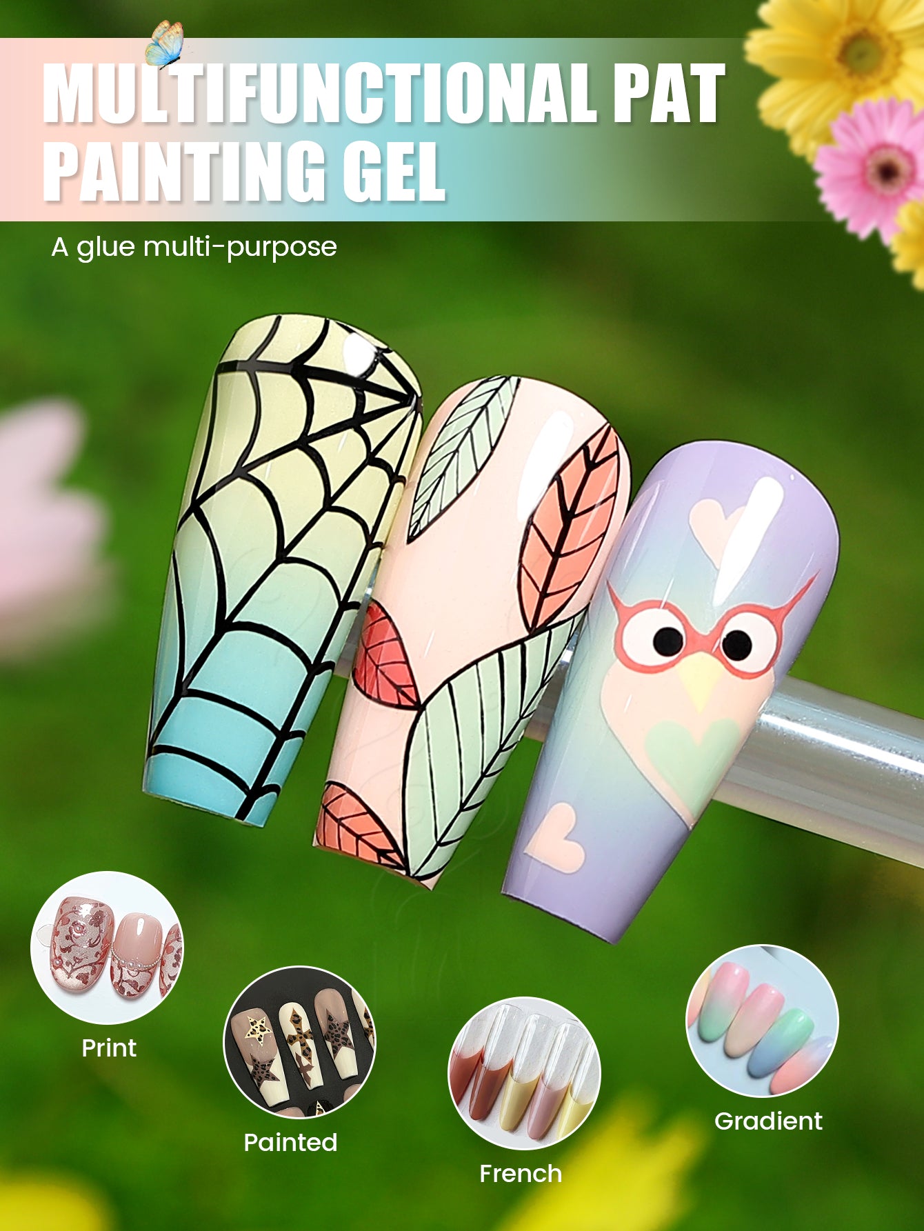 9 Colors Pat Painting Gel Set-9KIT-PAT003