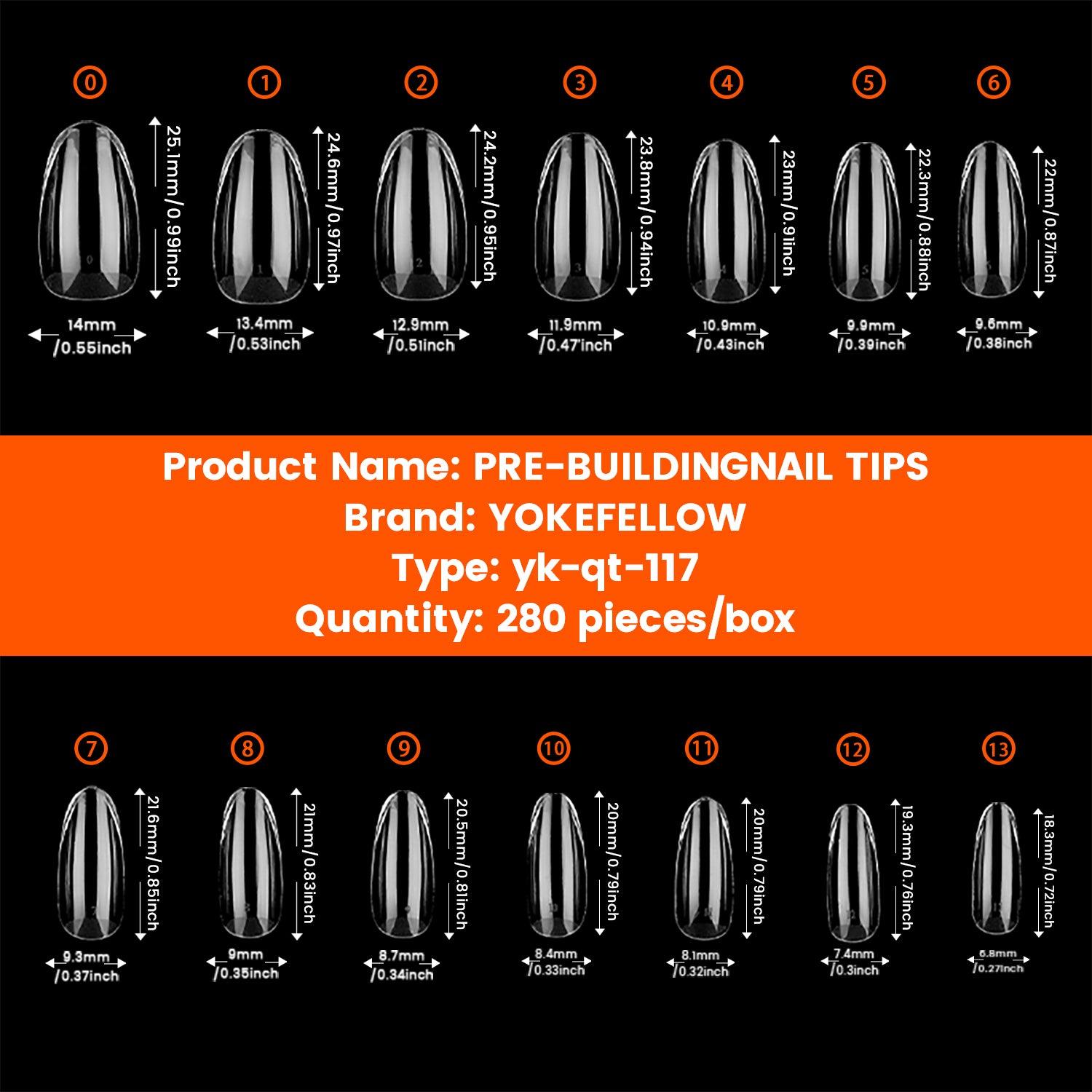 300PCS Pre-building Nail Tips-YK-QT-117