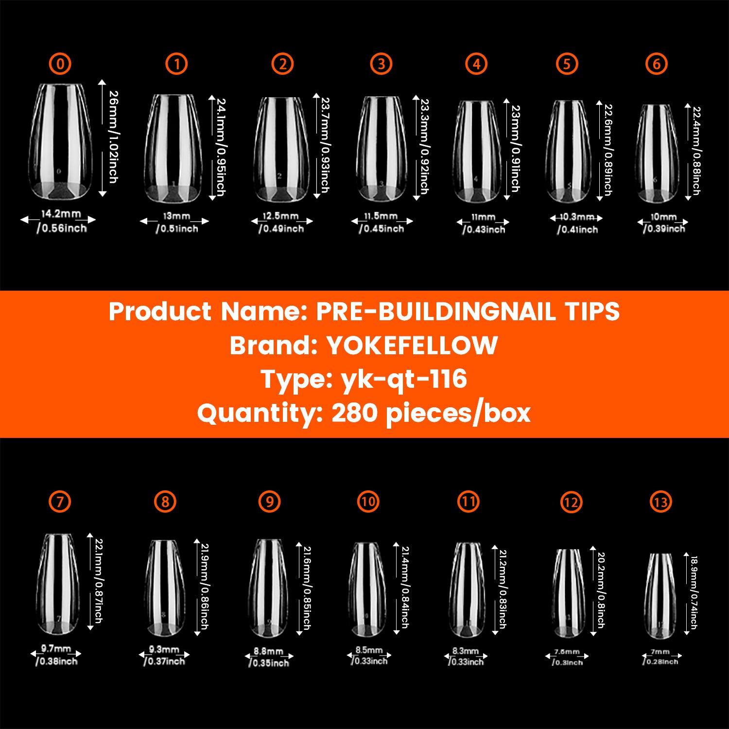 300PCS Pre-building Nail Tips-YK-QT-116