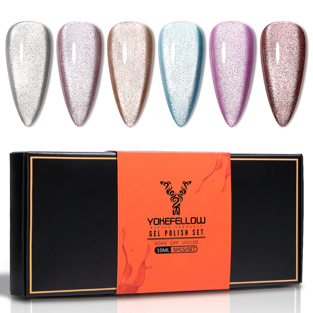 Cat Magnetic Series-6 Colors Gel Polish Set - YokefellowBeauty