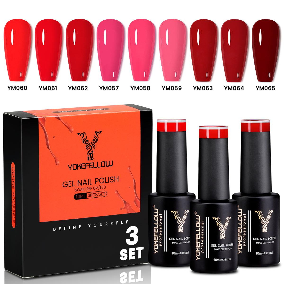 Red Series-3 Colors Gel Polish Set