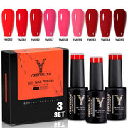 Red Series-3 Colors Gel Polish Set