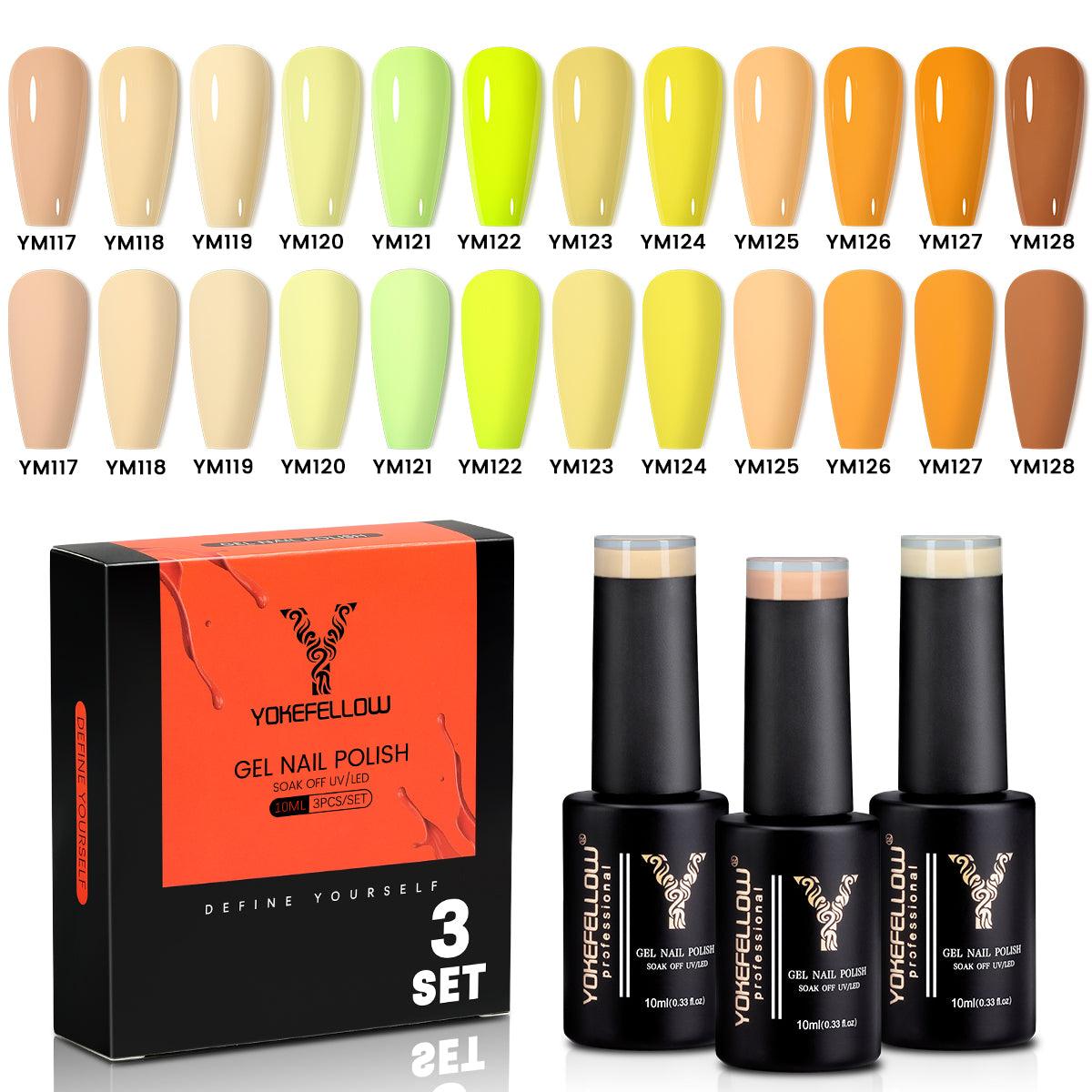 Yellow Series-3 Colors Gel Polish Set