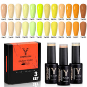 Gelbe Serie - 3 Farben Gel-Nagellack-Set