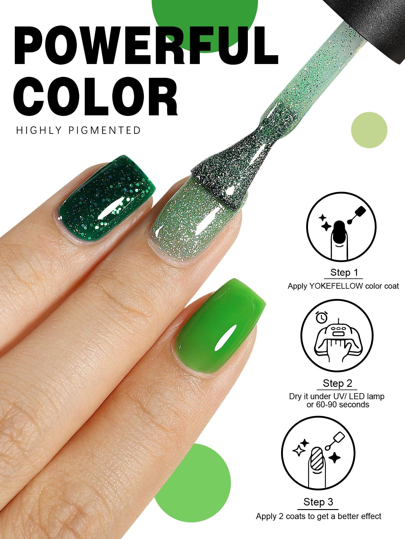 Ensemble de vernis gel Green Jelly Series-6 couleurs