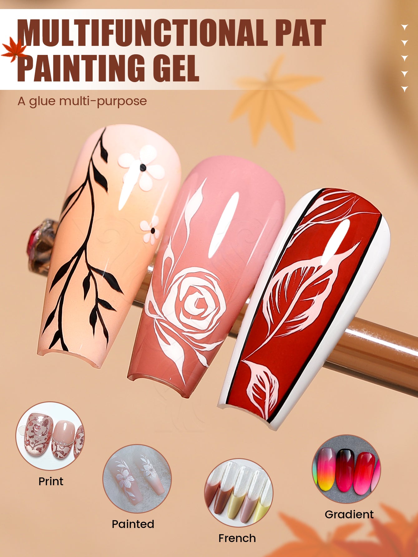 9 Colors Pat Painting Gel Set-9KIT-PAT001