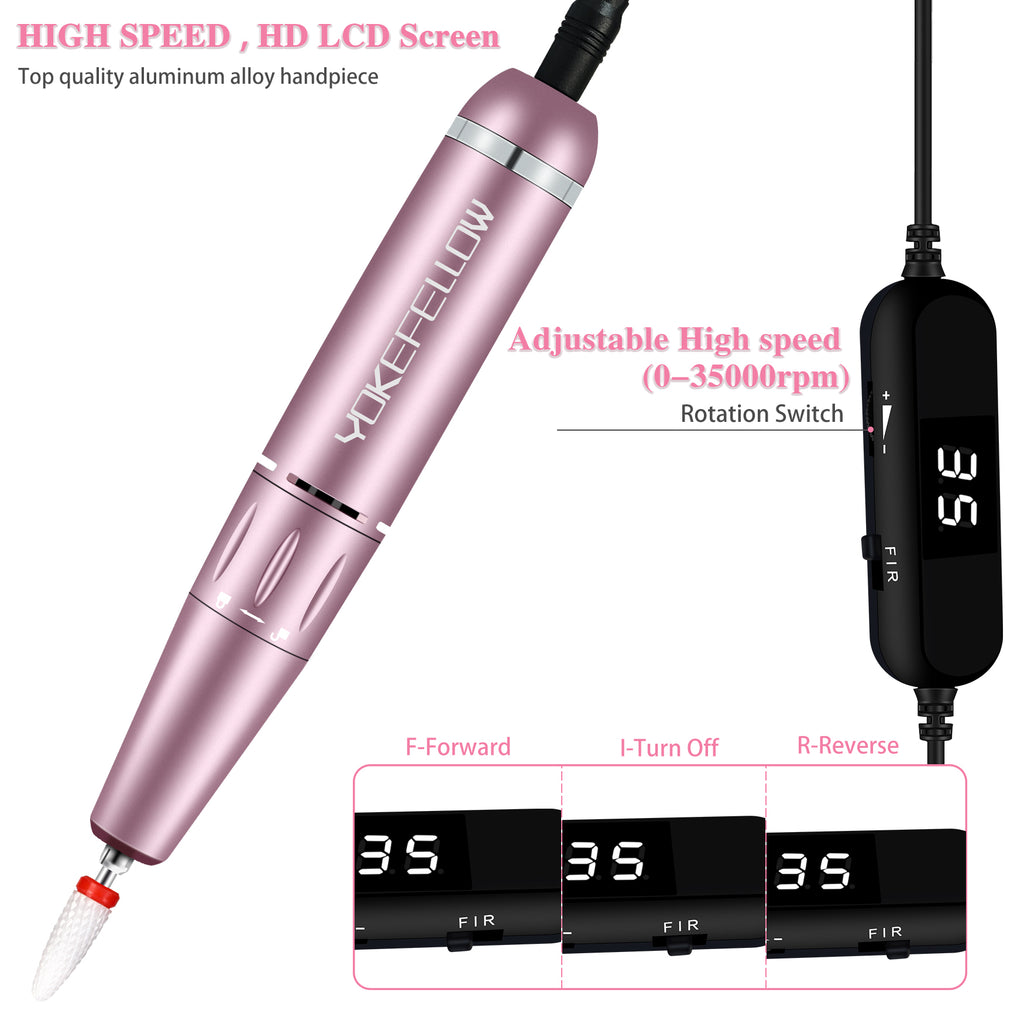 35000RPM Electric Nail Drill Pen-YK-301P - YokefellowBeauty