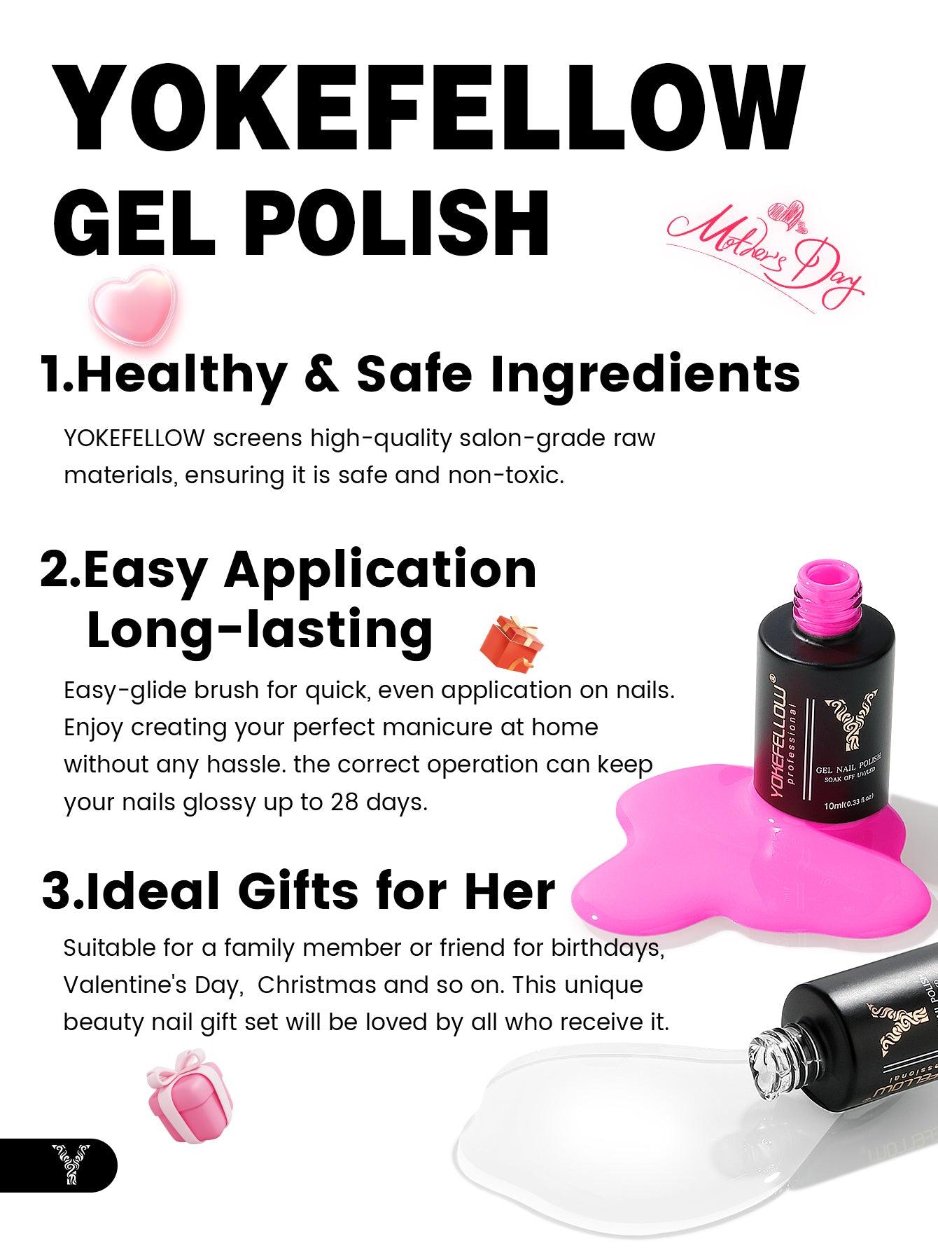 Série rose - Lot de 6 vernis à ongles en gel