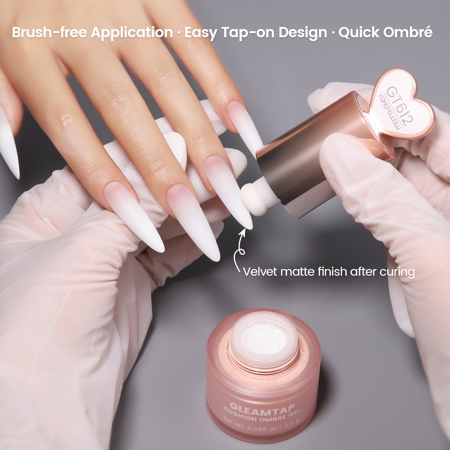 YOKEFELLOW GleamTap Cushion Ombre Painting Gel-GT612