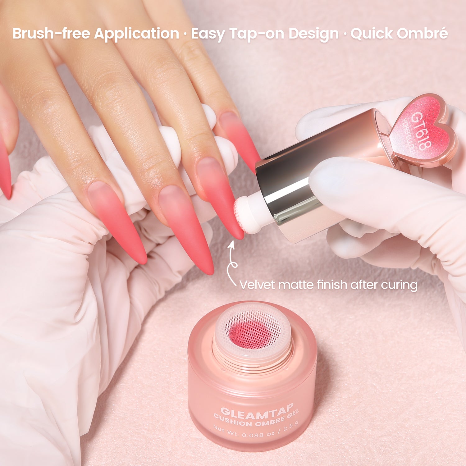 YOKEFELLOW GleamTap Cushion Ombre Painting Gel-GT618