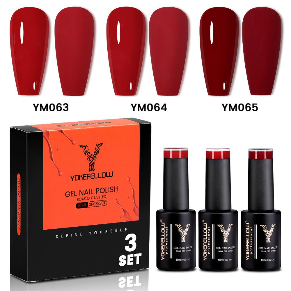 Red Series-3 Colors Gel Polish Set