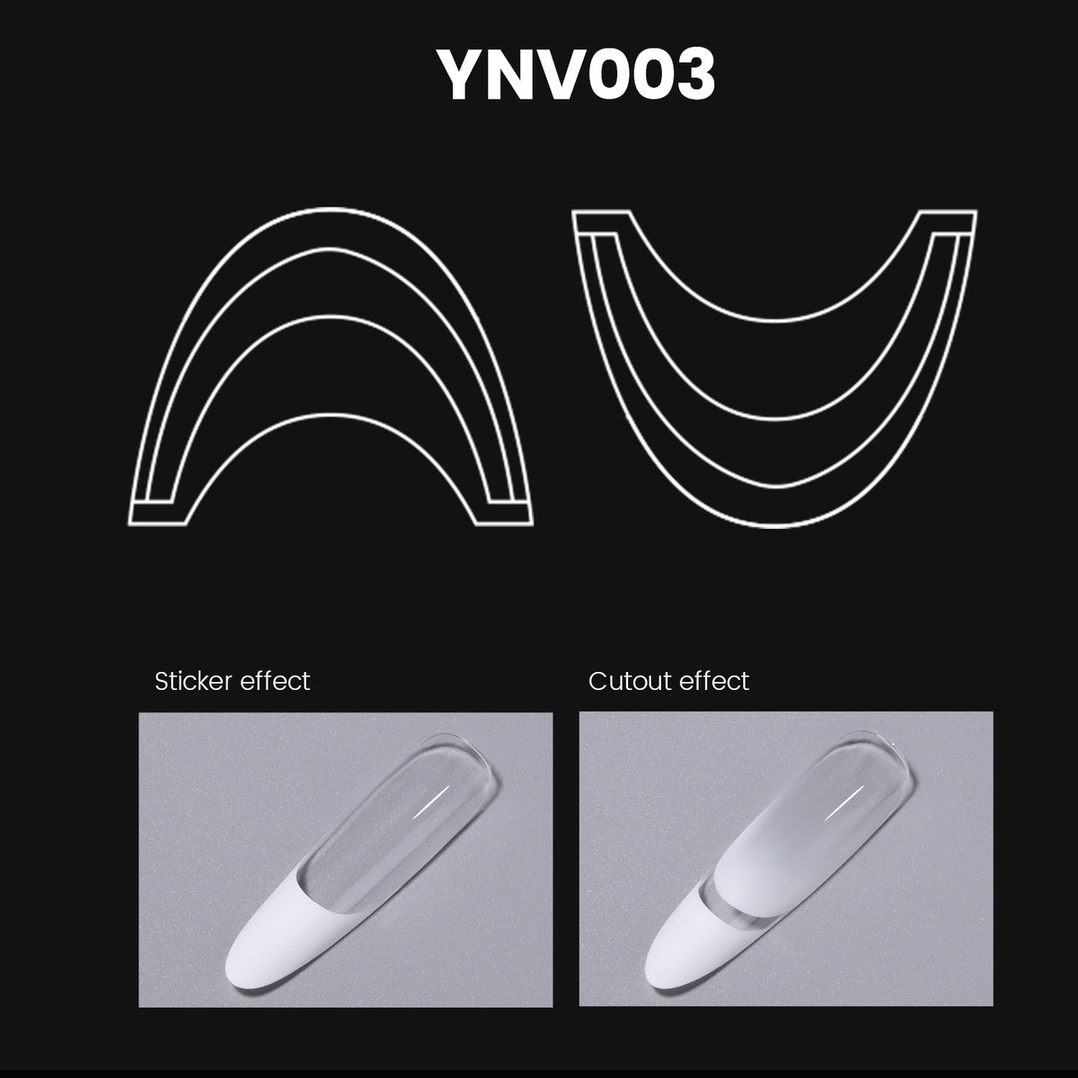 Precision Nail Vinyls 5 Sheets French Tips Stickers-YNV003