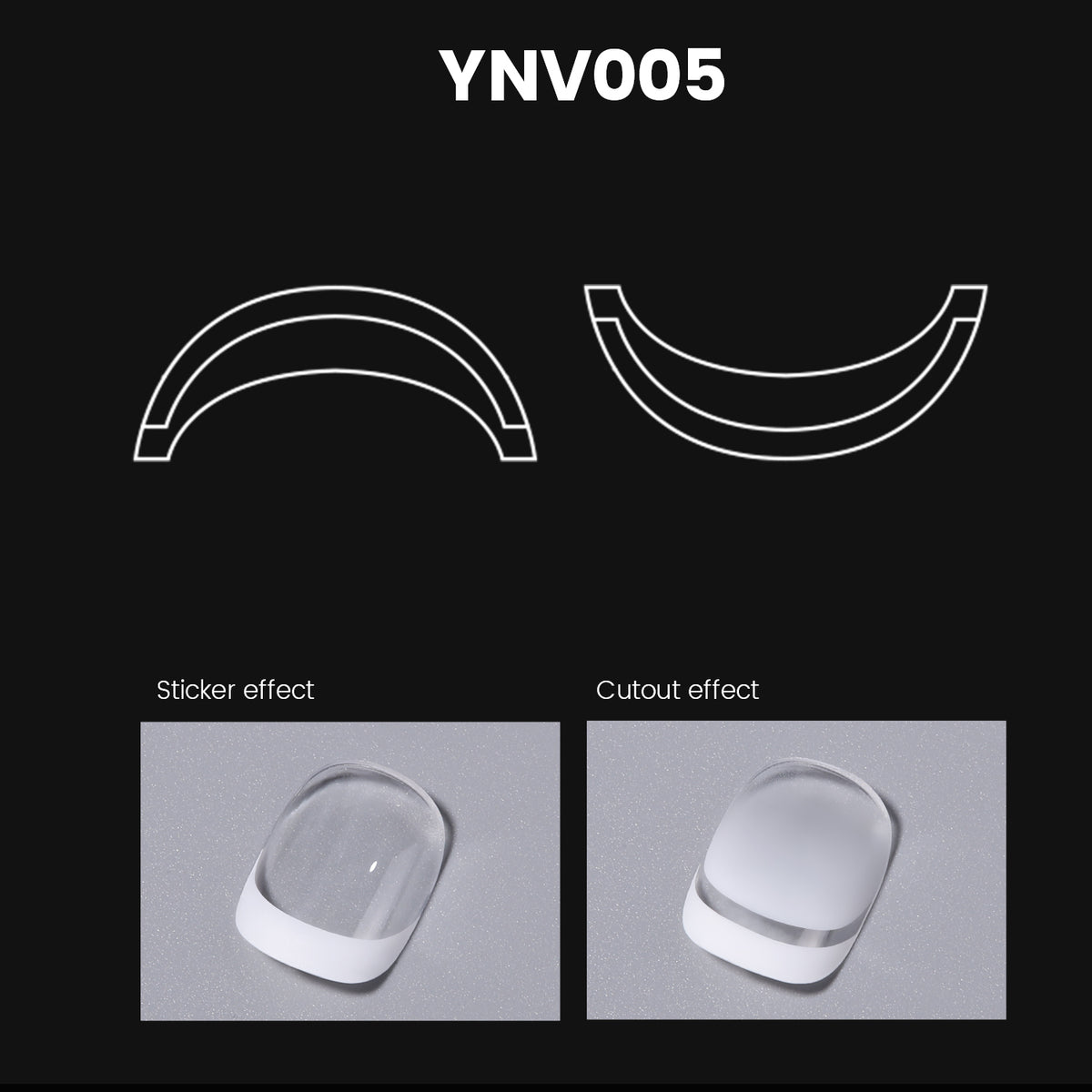 Precision Nail Vinyls 5 Sheets French Tips Stickers-YNV005