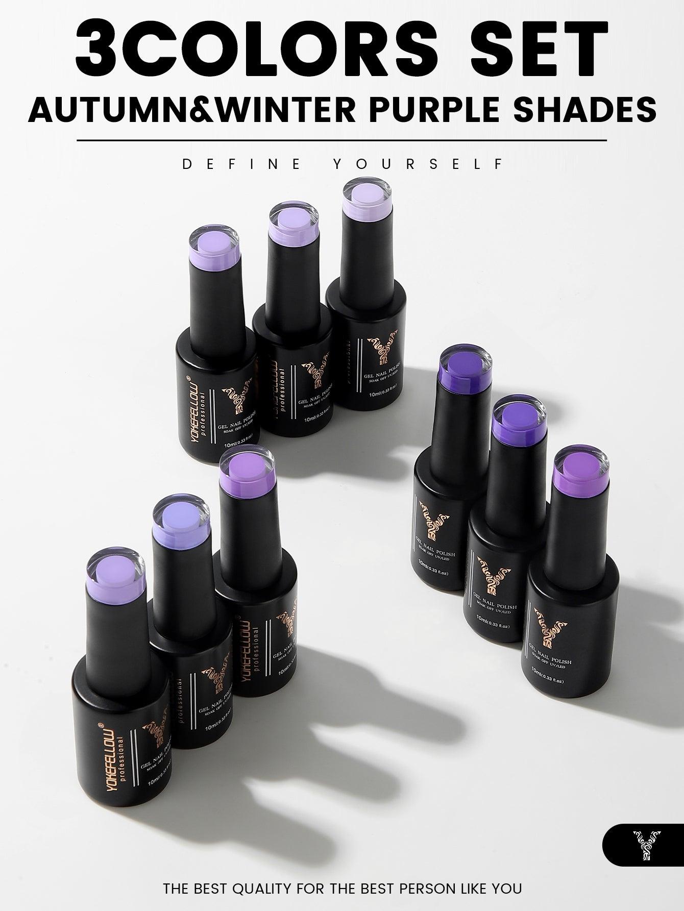 Purple Series-3 Colors Gel Polish Set