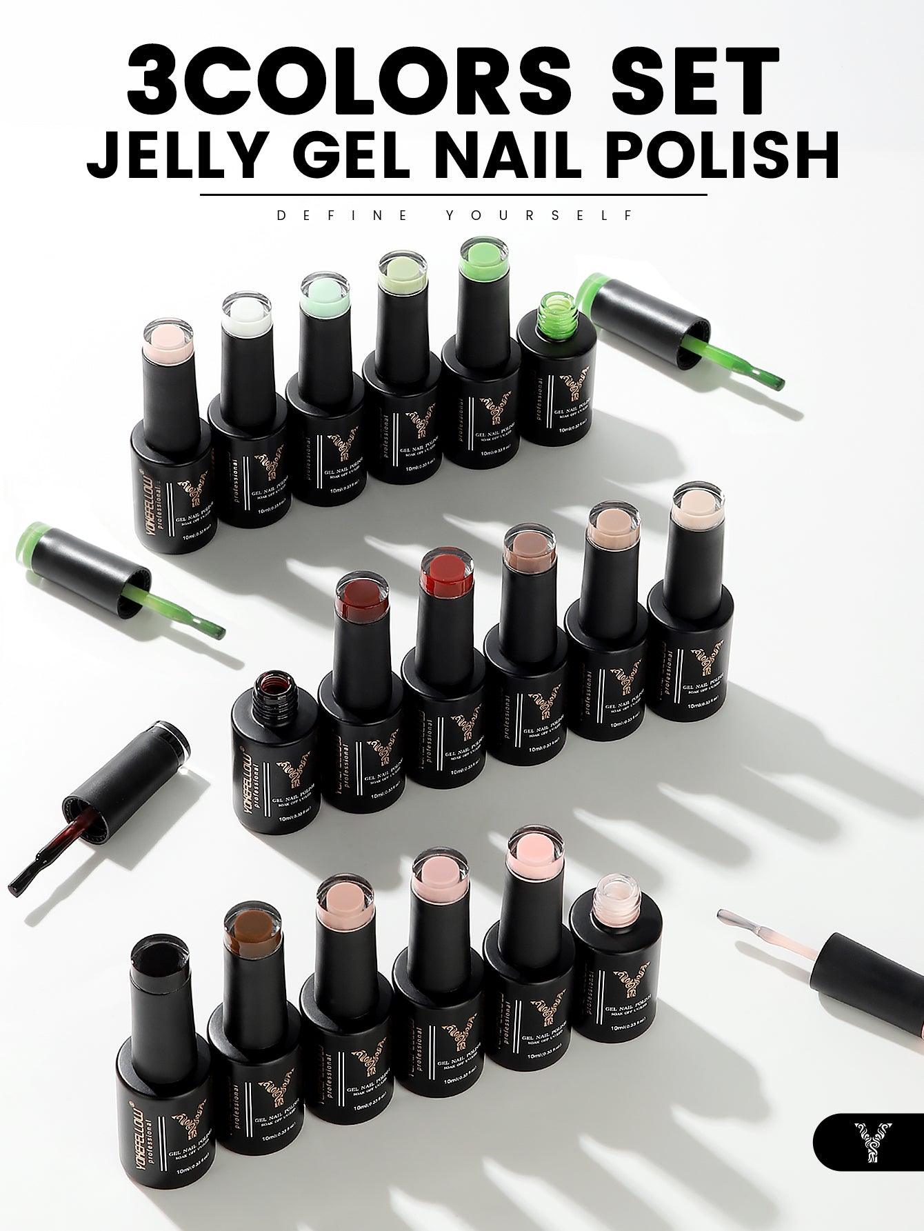 Serie Jelly - Set di 3 smalti in gel colorati