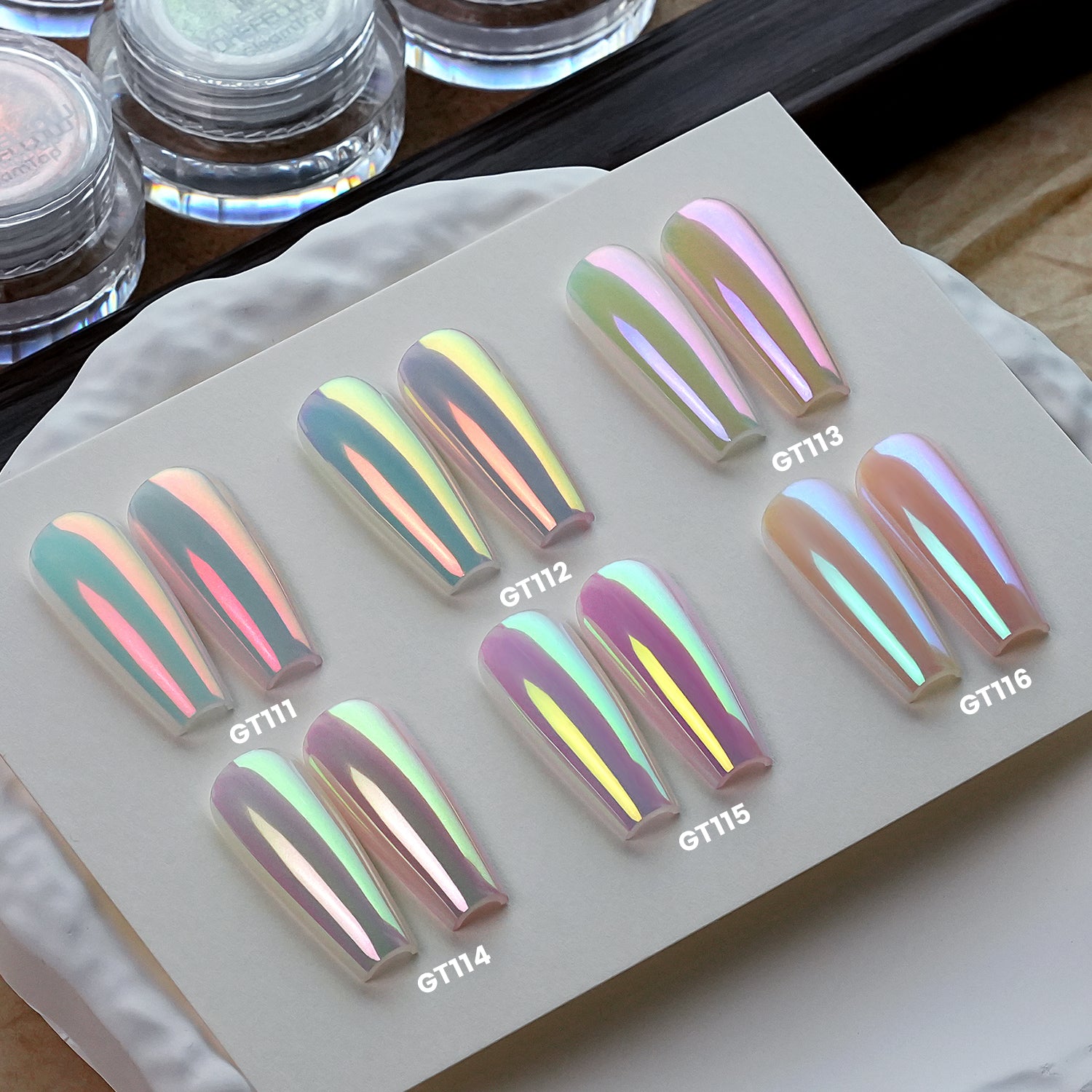 GleamTap Cushion Aurora Chrome Nail Powder Set-GTKIT-01