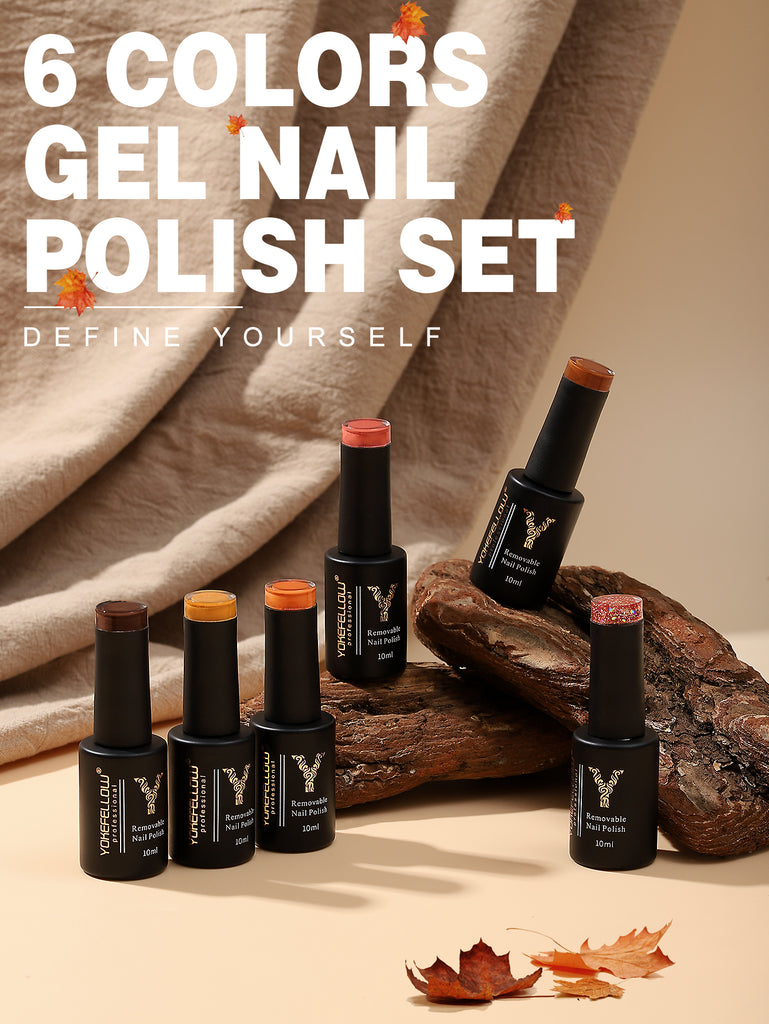 Orange Series-6 Colors Gel Polish Set - YokefellowBeauty