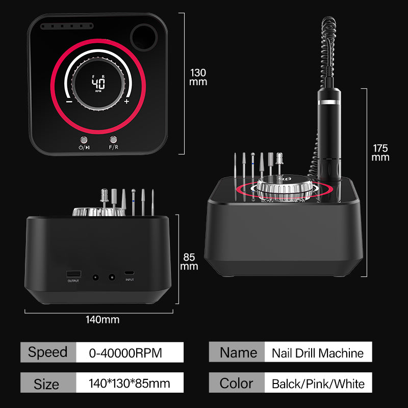 40000RPM Electric Nail Drill-YK-601 - YokefellowBeauty