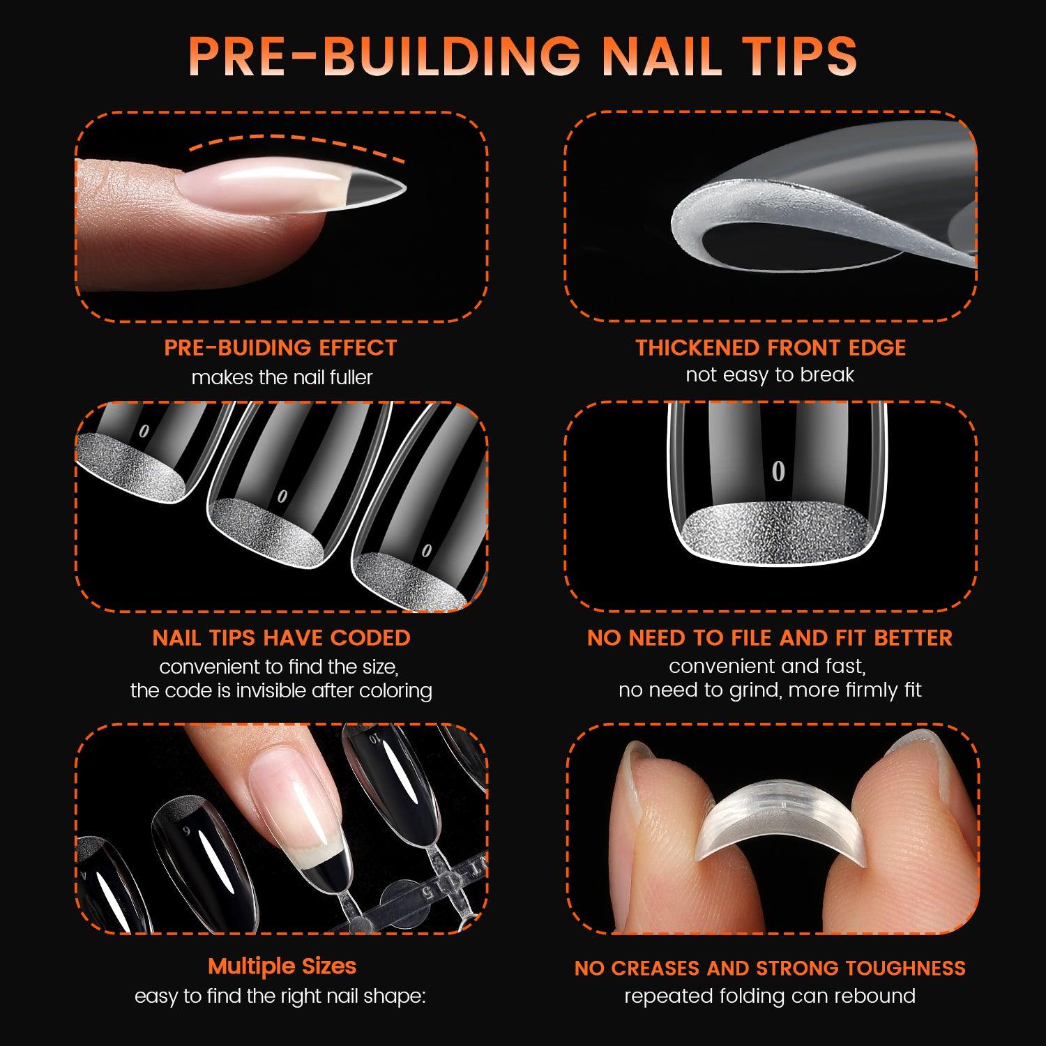 300PCS Pre-building Nail Tips-YK-QT-117