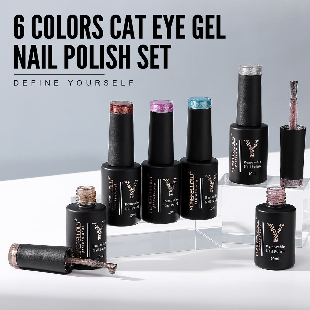 Cat Magnetic Series-6 Colors Gel Polish Set - YokefellowBeauty