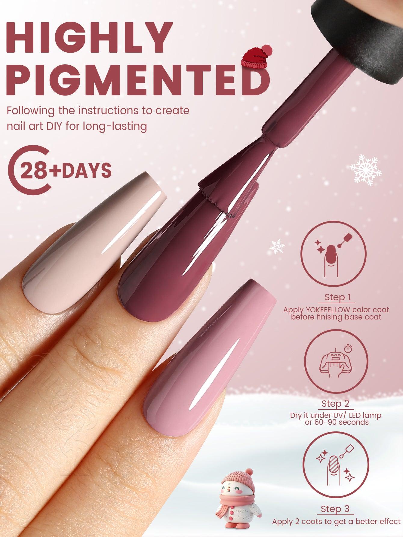 Juego de esmaltes en gel de 6 colores Pink Series