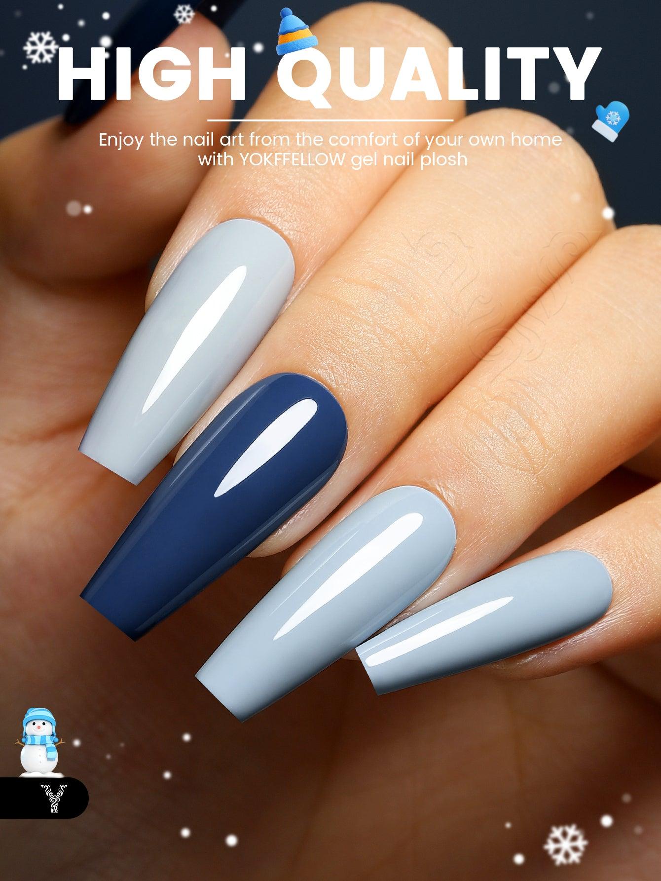 Juego de esmaltes en gel de 6 colores Blue Series