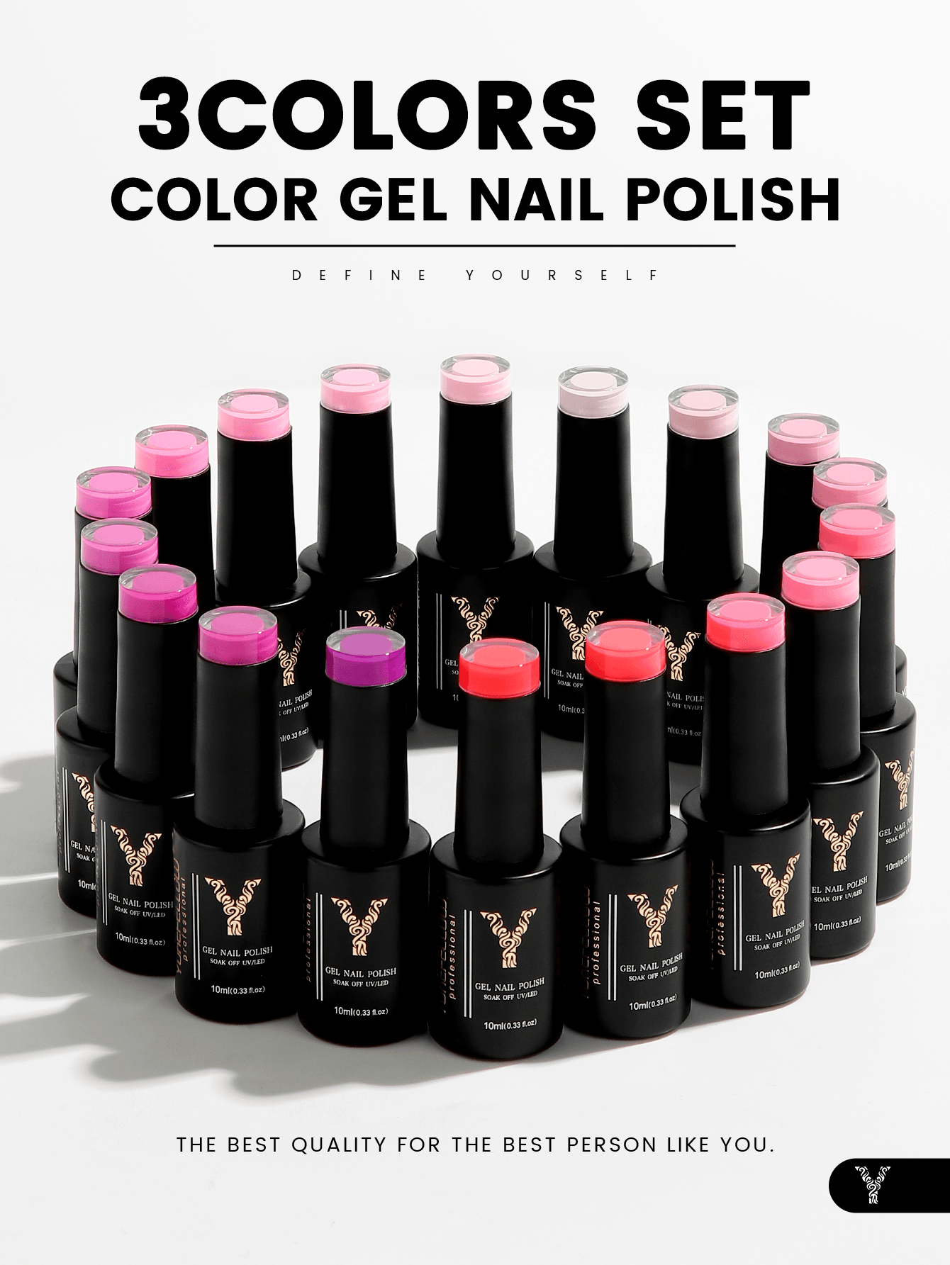 Pink Series-3 Colors Gel Polish Set