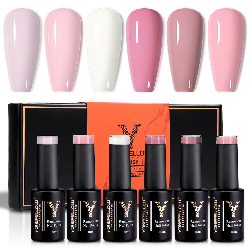 Pink Series-6 Colors Gel Polish Set - YokefellowBeauty