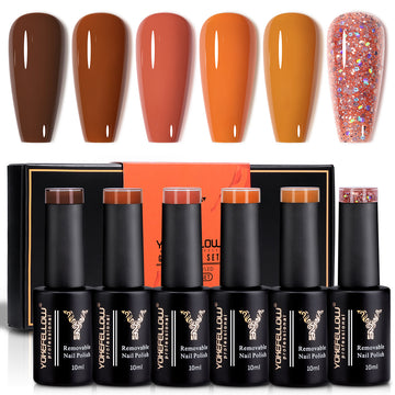 Orange Series-6 Colors Gel Polish Set - YokefellowBeauty