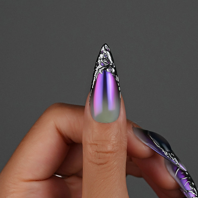YOKEFELLOW GleamTap Cushion Aurora Chrome Nail Powder -GT113 Rêve éveillé