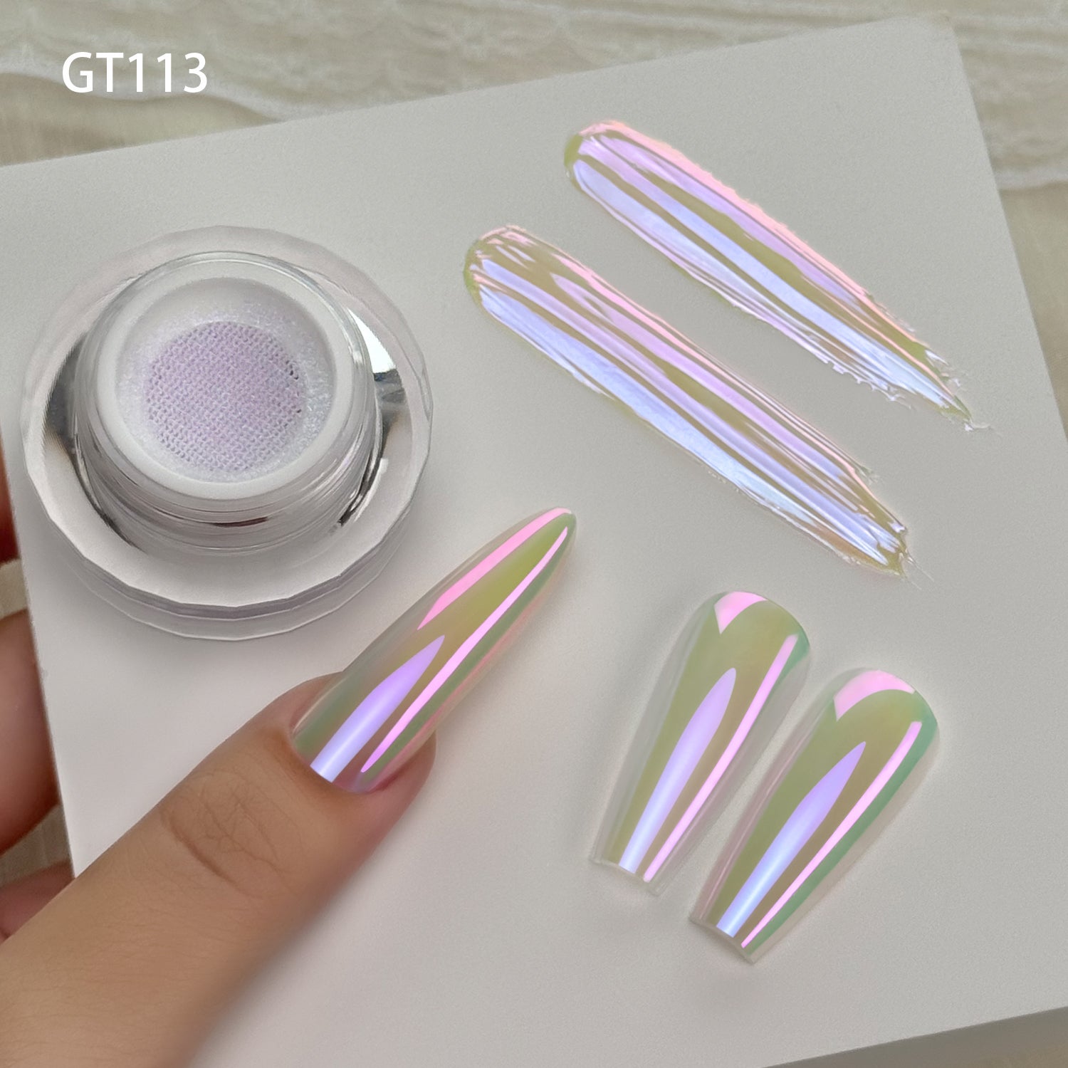 GleamTap Cushion Aurora Chrome Nail Powder Set-GTKIT-01