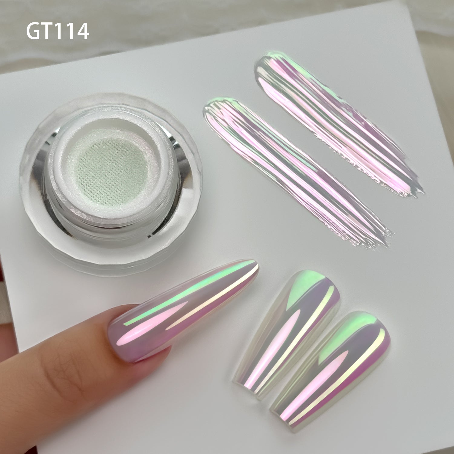 GleamTap Cushion Aurora Chrome Nail Powder Set-GTKIT-01