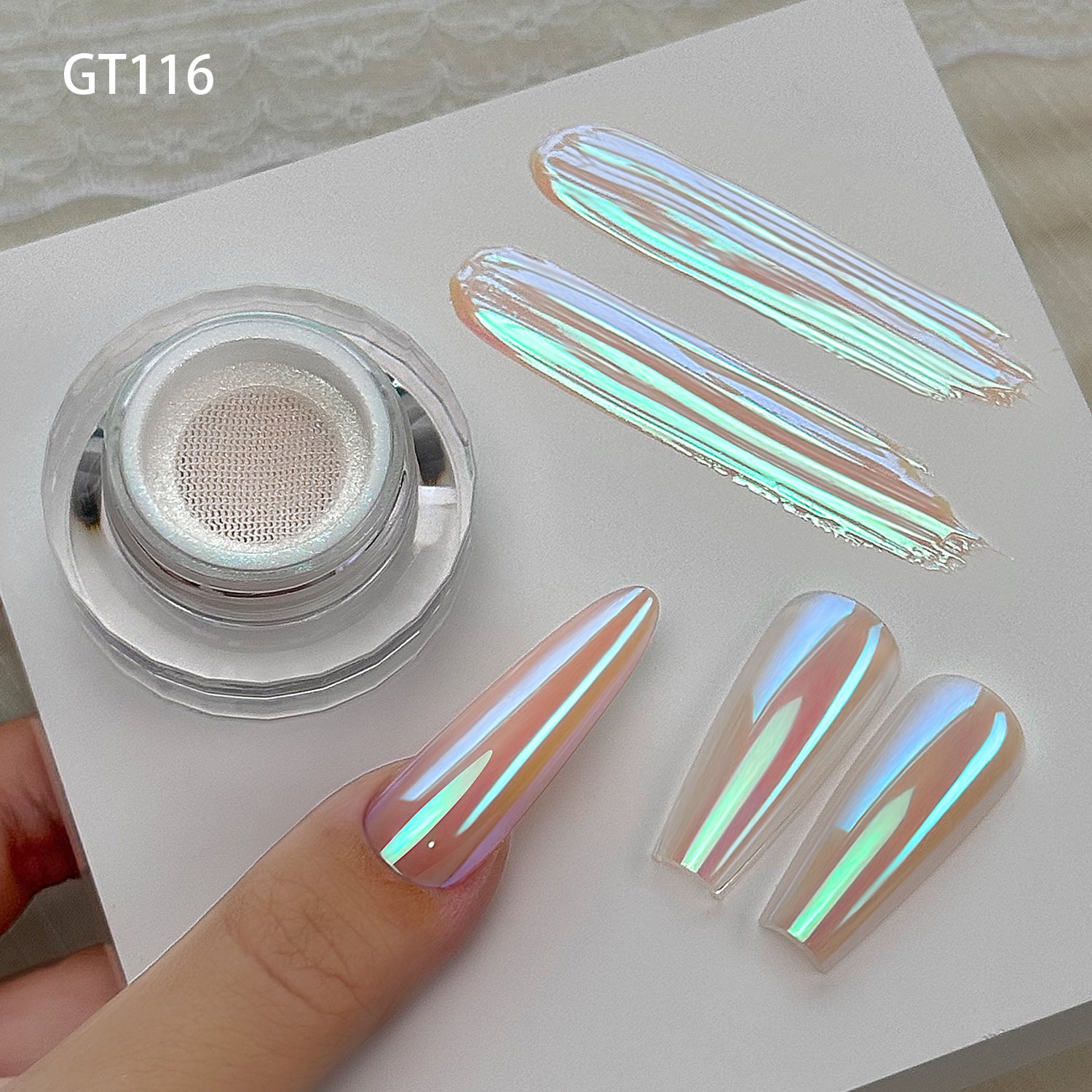 GleamTap Cushion Aurora Chrome Nail Powder Set-GTKIT-01