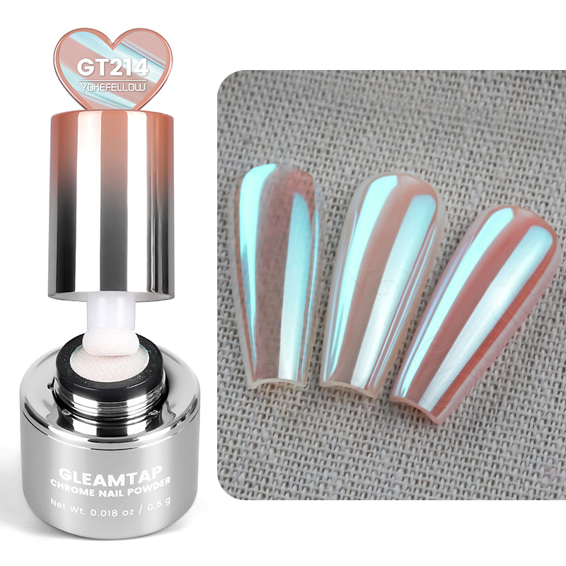 GleamTap Cushion Chrome Nail Powder with Sponges Patting-0.5g-GT111 Afterglow