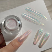GleamTap Cushion Holographic Aurora Chrome Nail Powder-GT311 Pinkstar Prism
