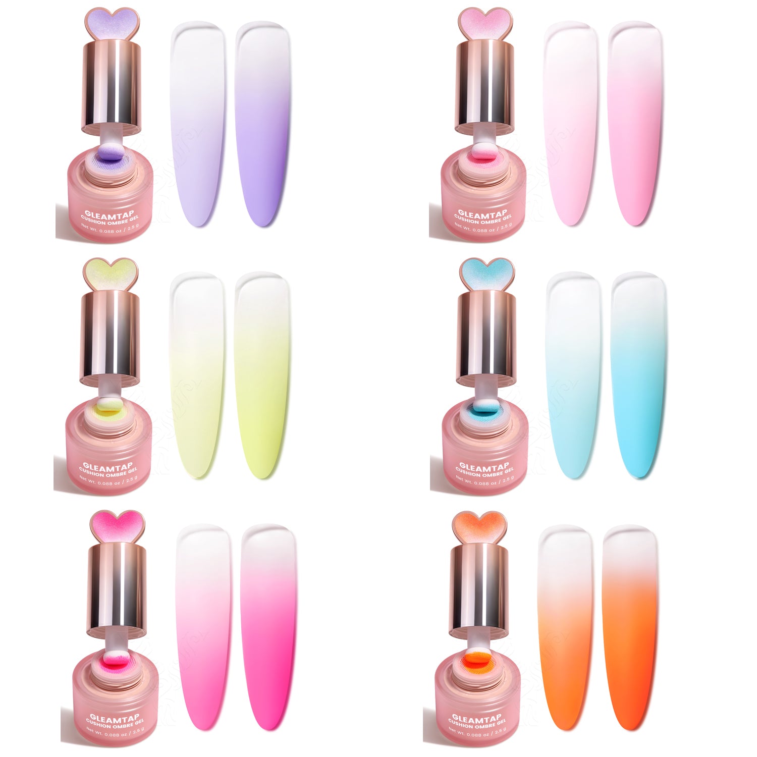 YOKEFELLOW GleamTap Cushion Ombre Painting Gel-GT612