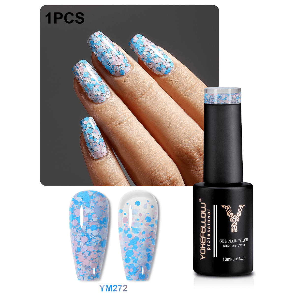 10ML Glitter Sequins Gel Polish-YM272