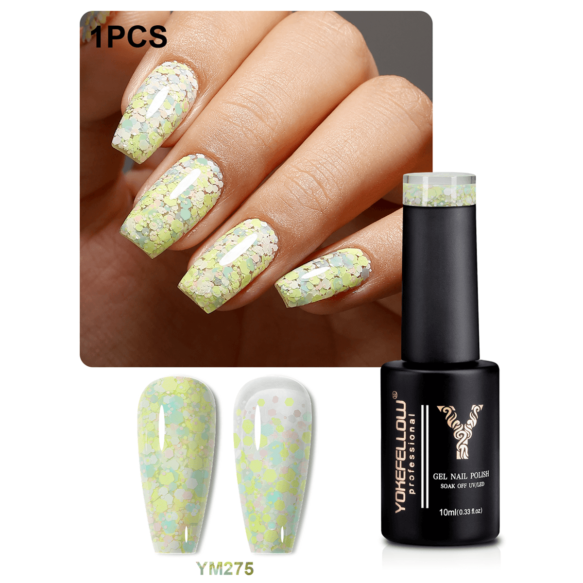 10ML Glitter Sequins Gel Polish-YM275