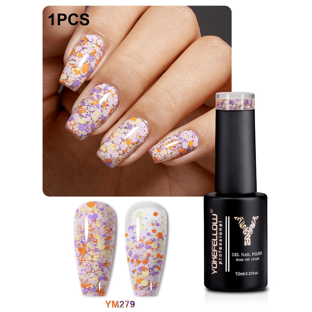 10ML Glitter Sequins Gel Polish-YM279