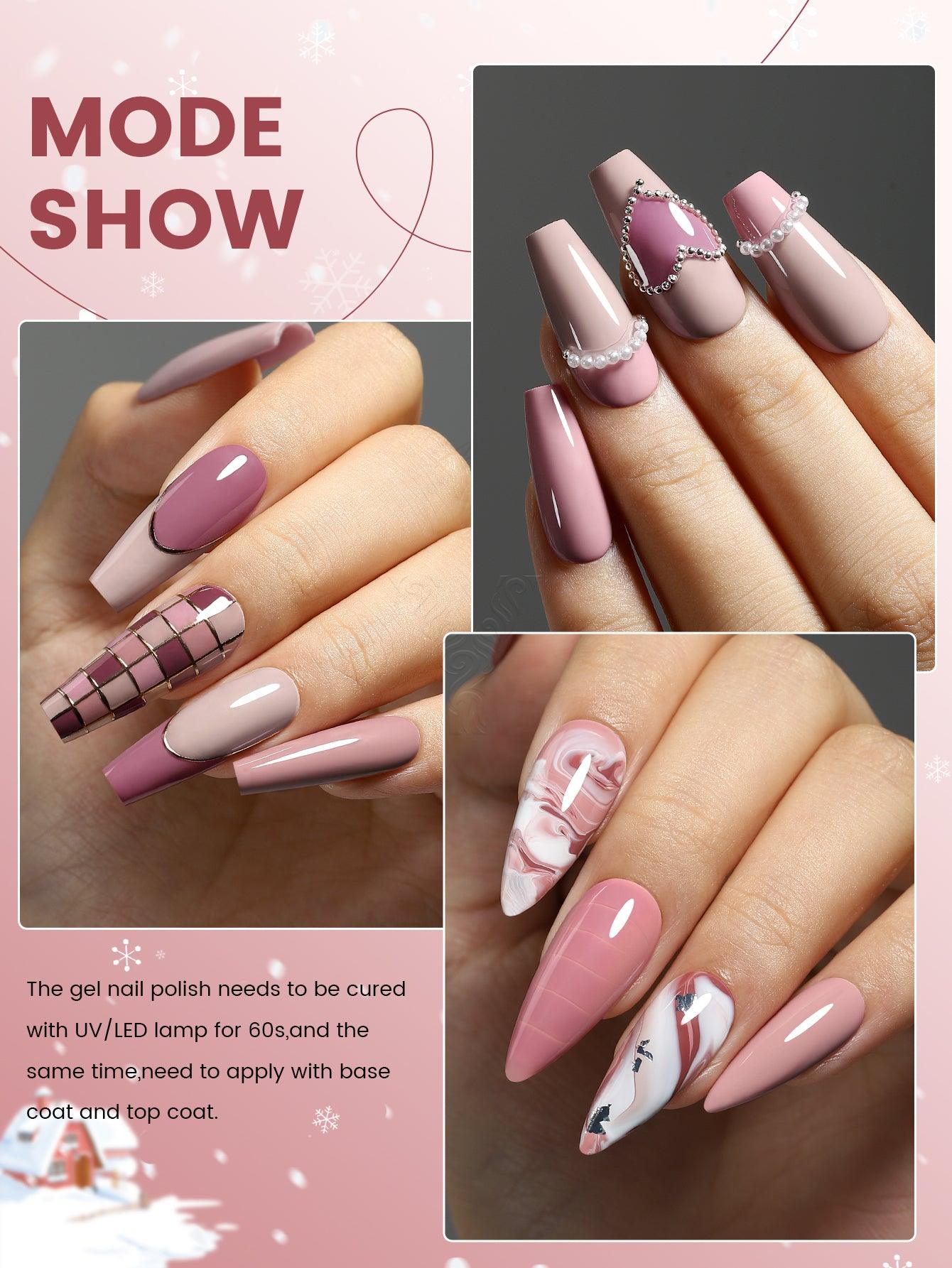 Juego de esmaltes en gel de 6 colores Pink Series