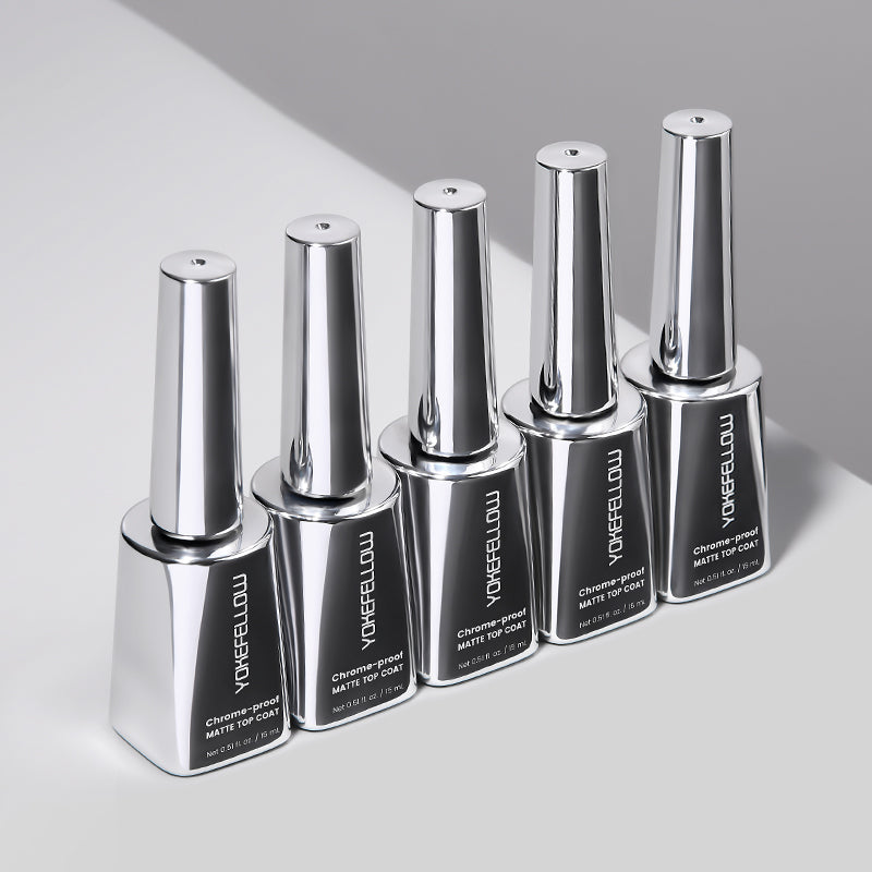 GleamTap Chrome-proof Matte Top Coat-5PCS Pack