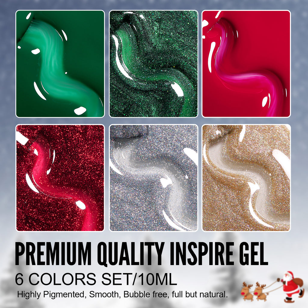 Christmas Series-6 Colors Gel Polish Set - YokefellowBeauty