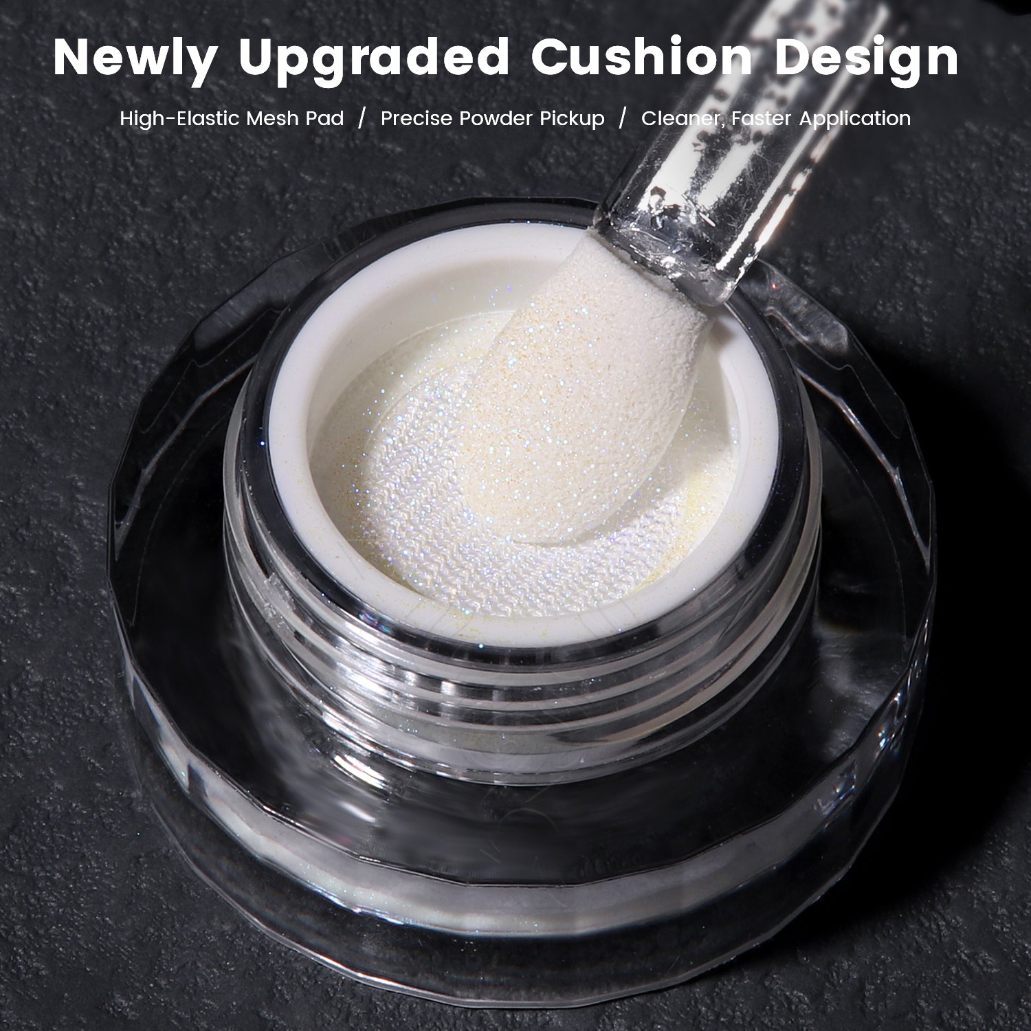 GleamTap Cushion Aurora Chrome Nail Powder -GT117 Midnight Tear