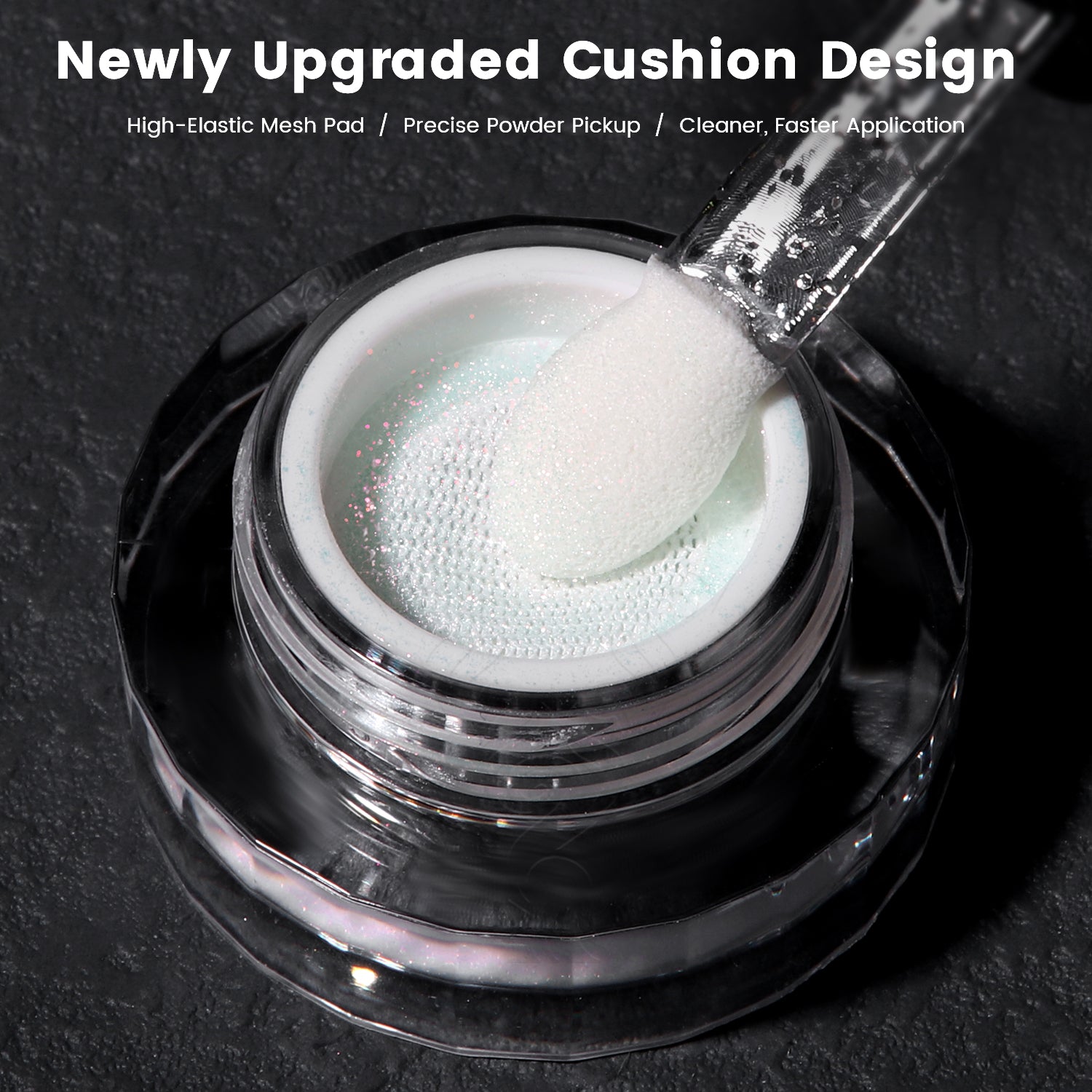 GleamTap Cushion Aurora Chrome Nail Powder -GT119 Whisper