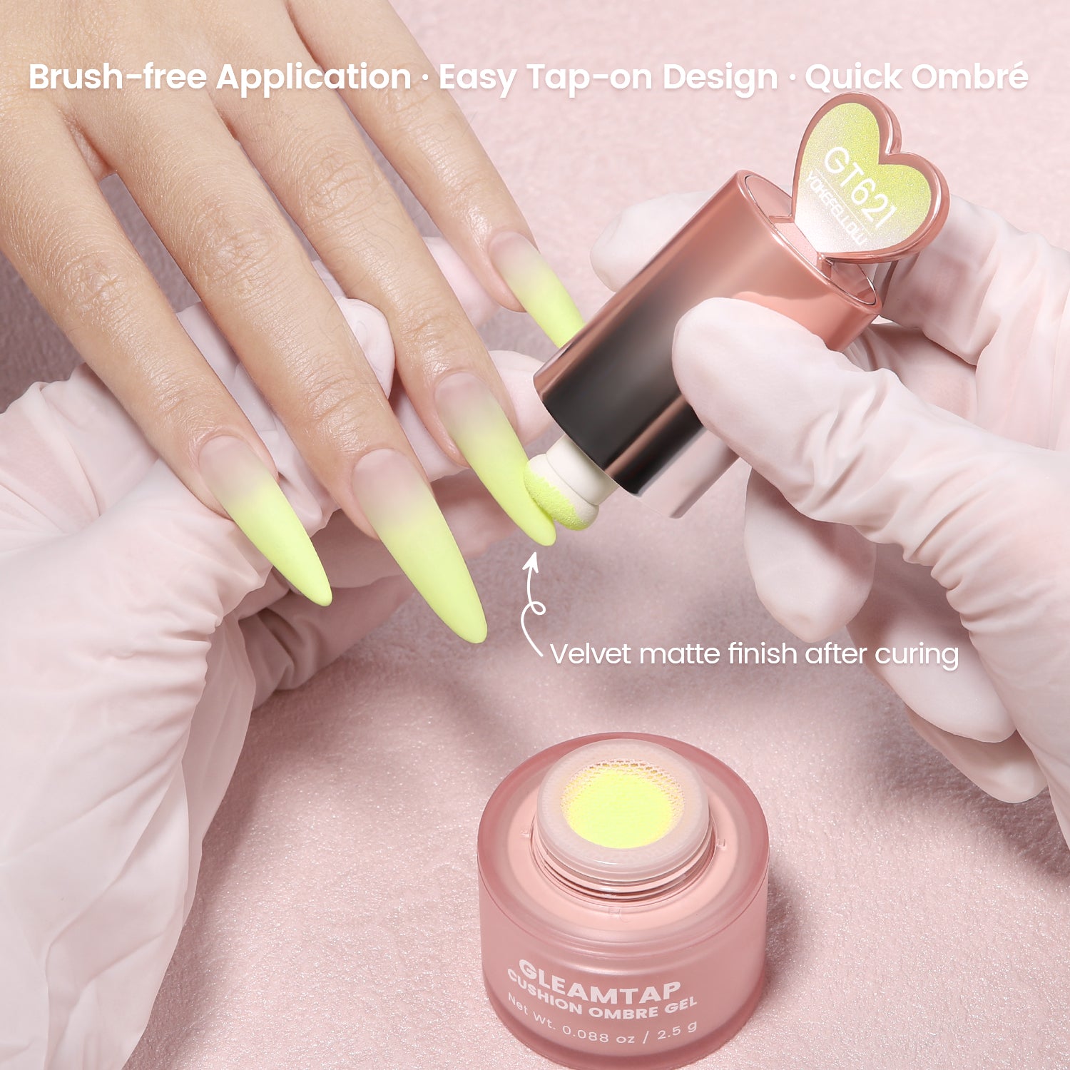 YOKEFELLOW GleamTap Cushion Ombre Painting Gel-GT621