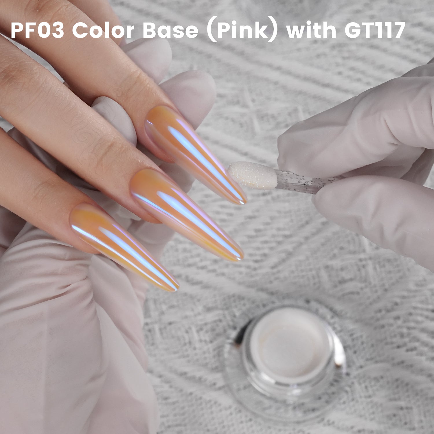 GleamTap Cushion Aurora Chrome Nail Powder -GT117 Midnight Tear