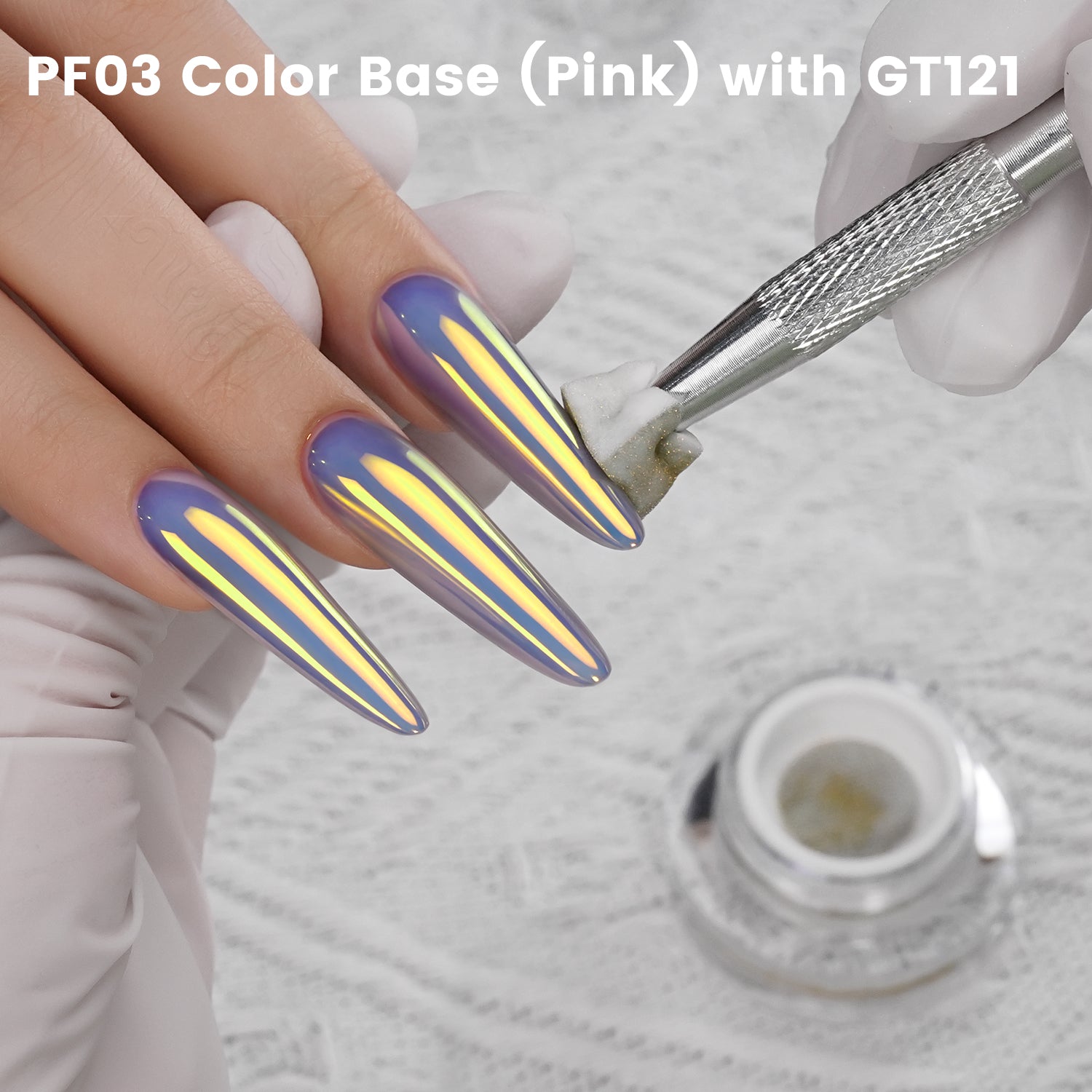 GleamTap Cushion Aurora Chrome Nail Powder Set-GT117-122