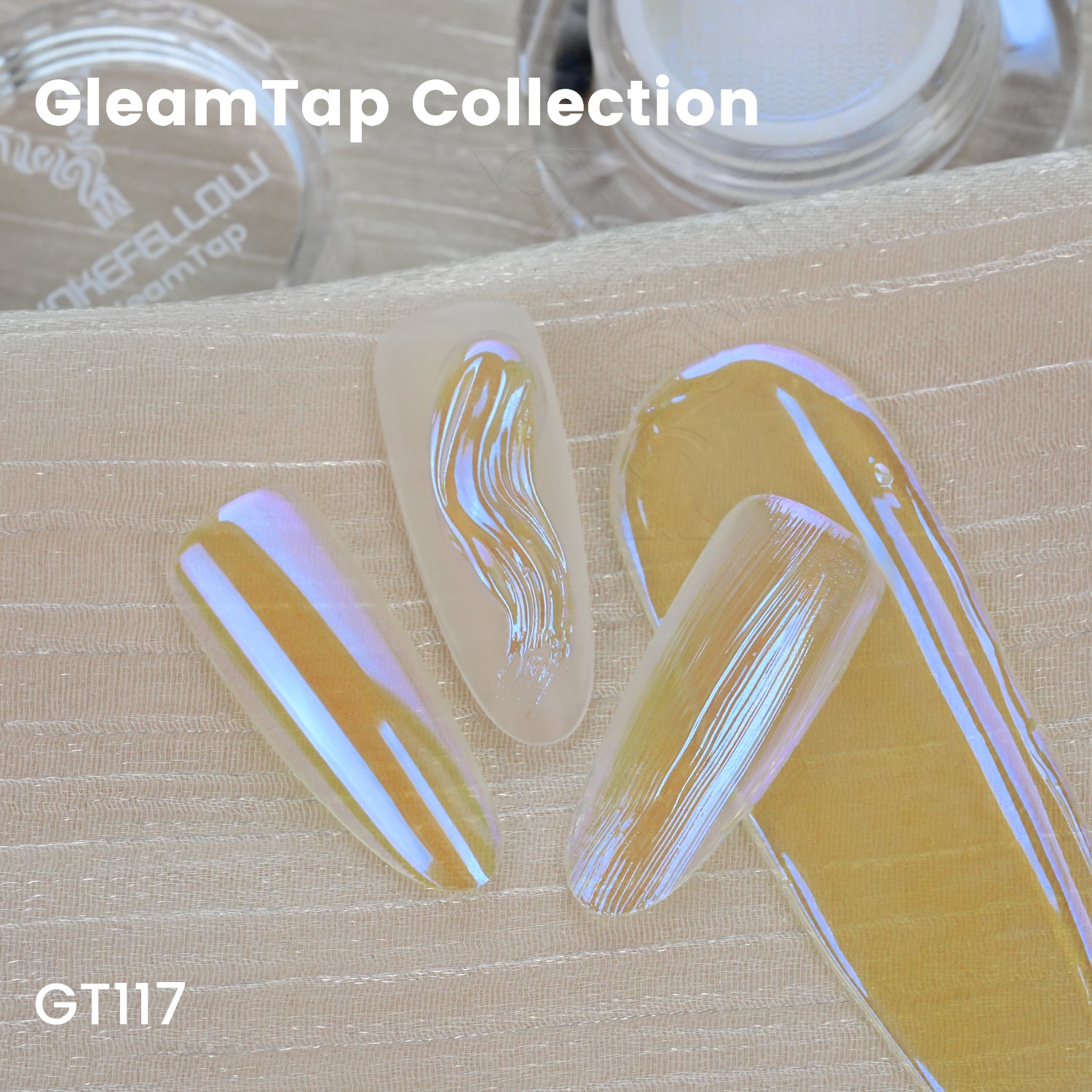 GleamTap Cushion Aurora Chrome Nail Powder -GT117 Midnight Tear